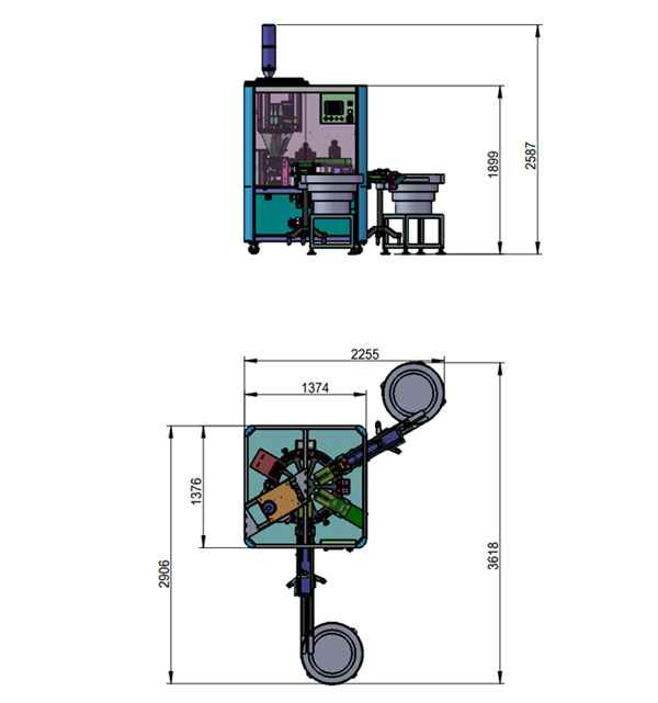 CCM-140-02全自动双头灌装封口机机械细节图